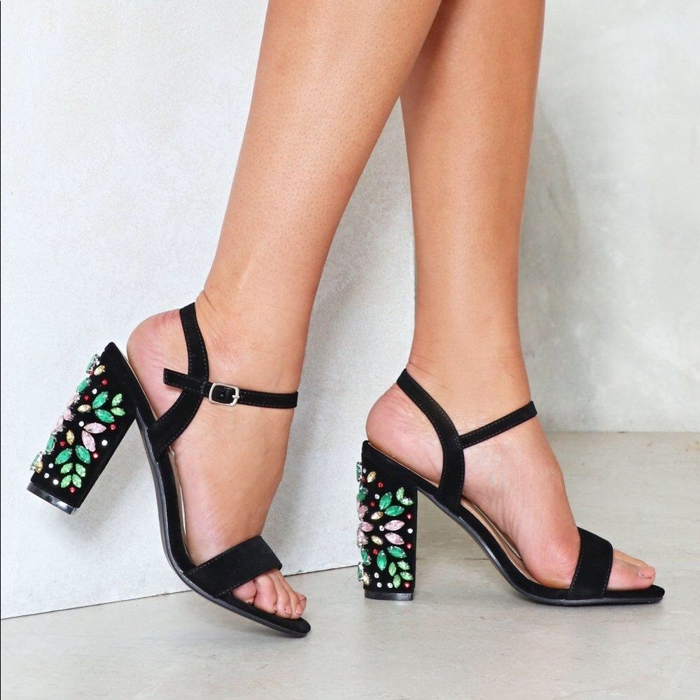 Another Jewel In Your Crown Embellished BlockHeels - Picture 3 of 4